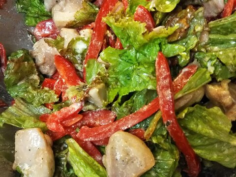 鳥モモ肉とキウイと野菜のサラダ